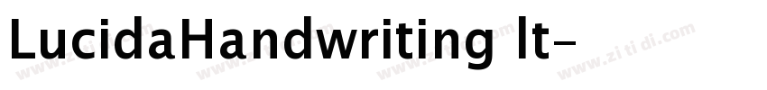LucidaHandwriting lt字体转换